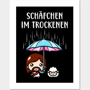 Schäfchen im Trockenen Jesus Christlich Fun Posters and Art